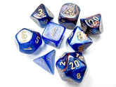 CHESSEX - Dados Poliédricos Lustrous Azurite/Gold - Gamesmart